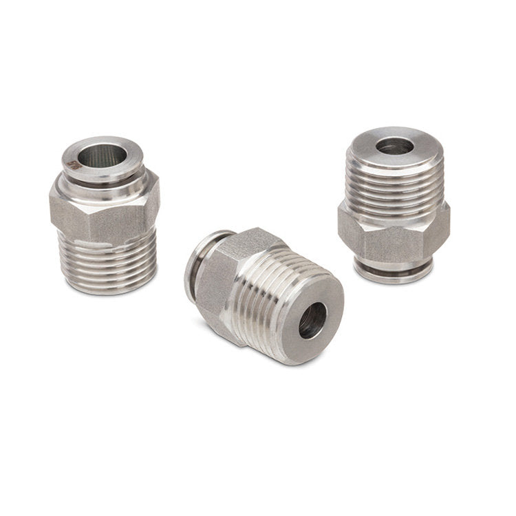 8mm or 10mm Quick Connect Fitting with Male 3/8" NPT Inserts